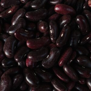 Detailed overhead shot of organic black beans, perfect for healthy recipes.